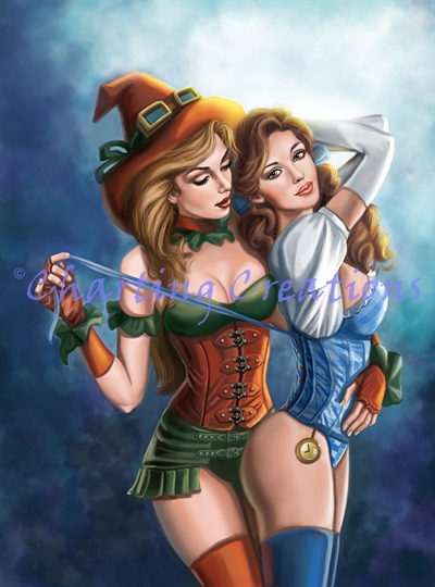 Steampunk Dorothy And Scarecrow